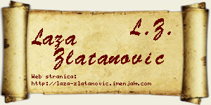 Laza Zlatanović vizit kartica